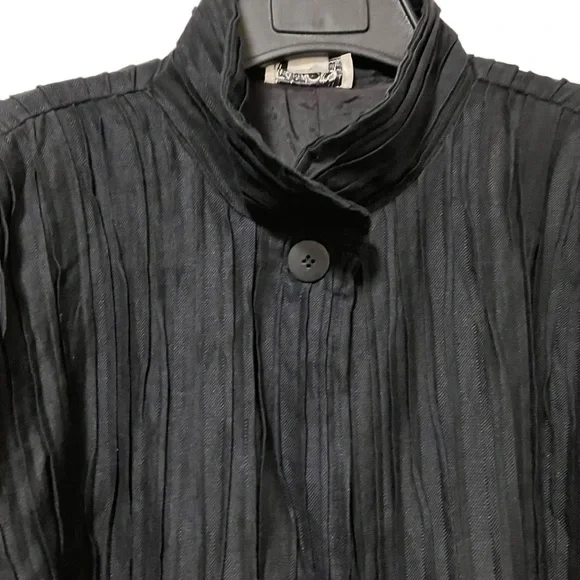 Vintage Tamotsu New York Textured Black Jacket - Picture 7 of 10